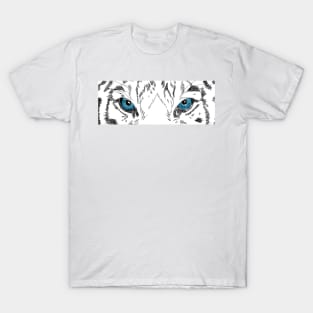 White Tiger Illustration T-Shirt